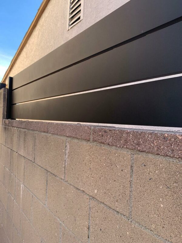 Black Aluminum wall topper
