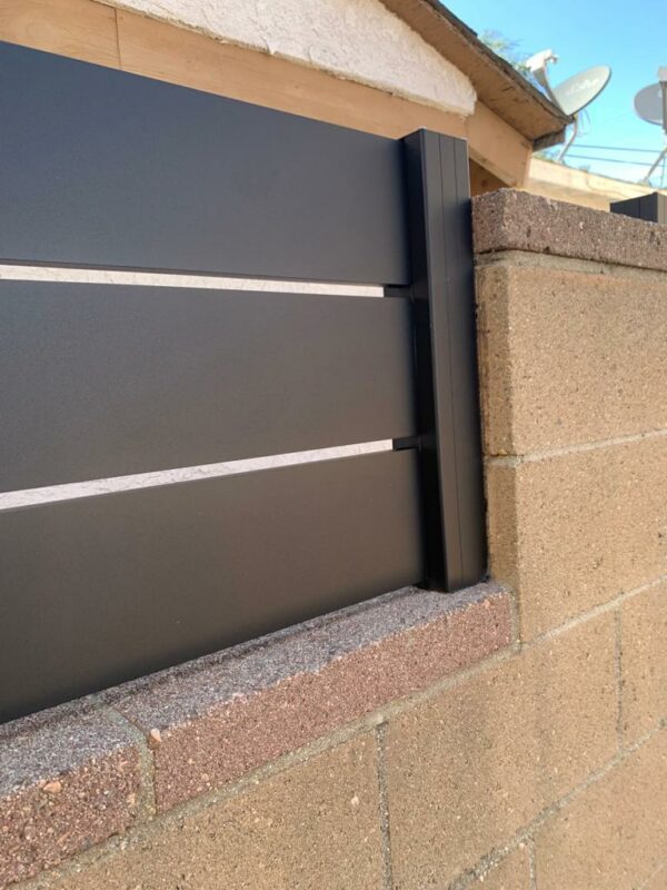 Black Aluminum wall topper