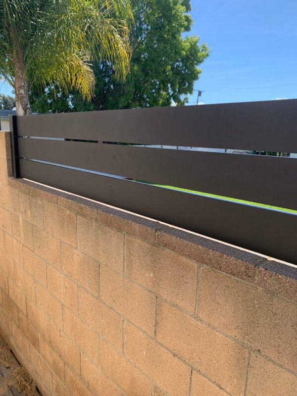 Black Aluminum wall topper
