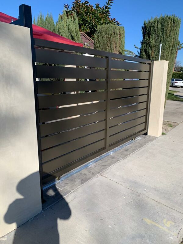 Black fence panels