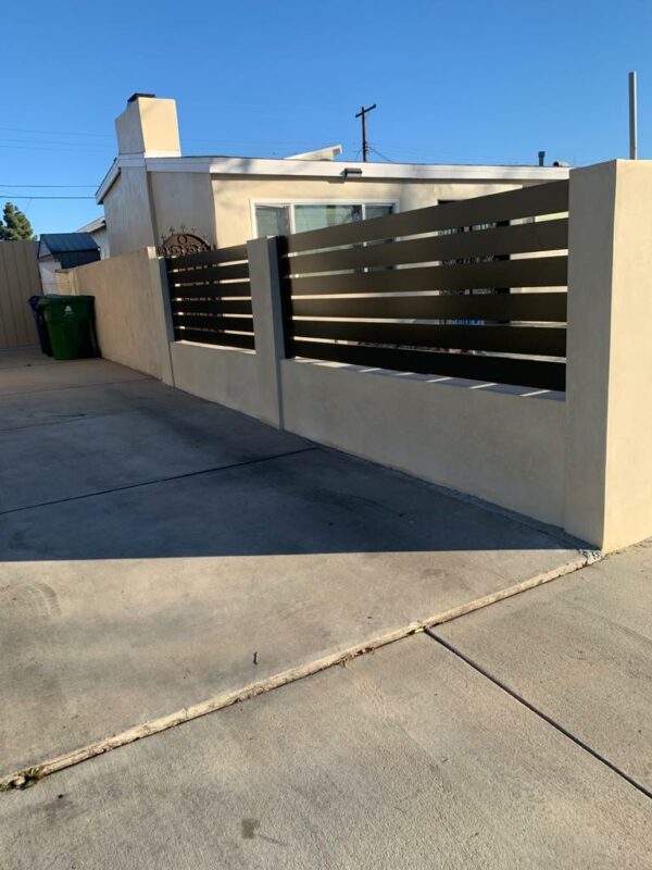 Black fence panels