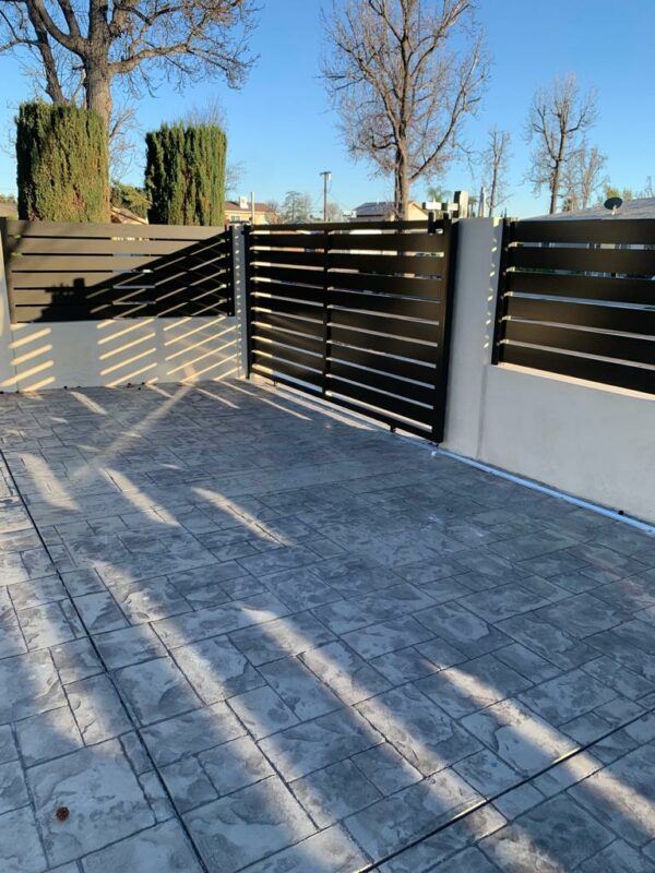 Black fence panels