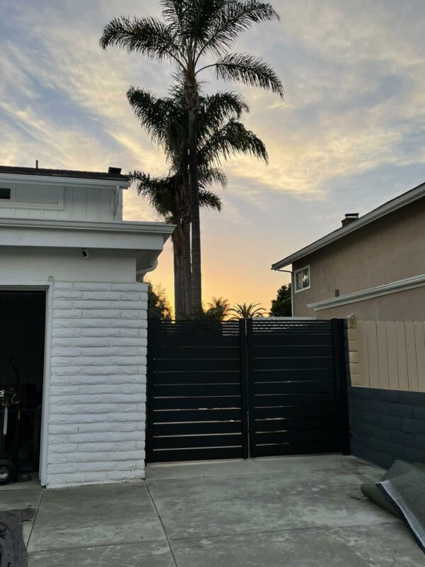 Black side yard gate