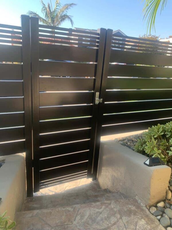 Brown Aluminum fence