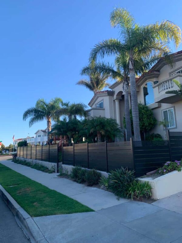 Brown Aluminum fence