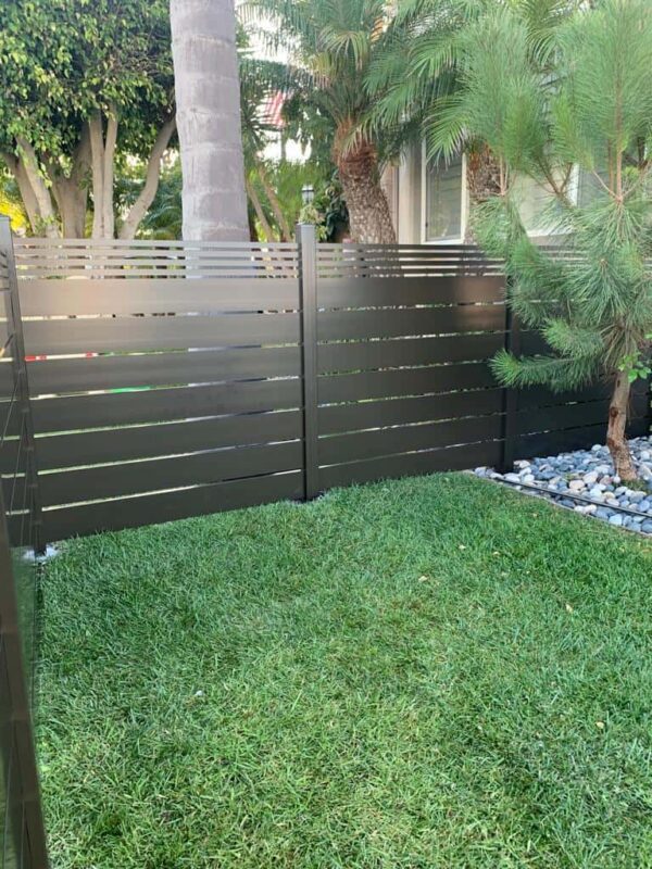 Brown Aluminum fence