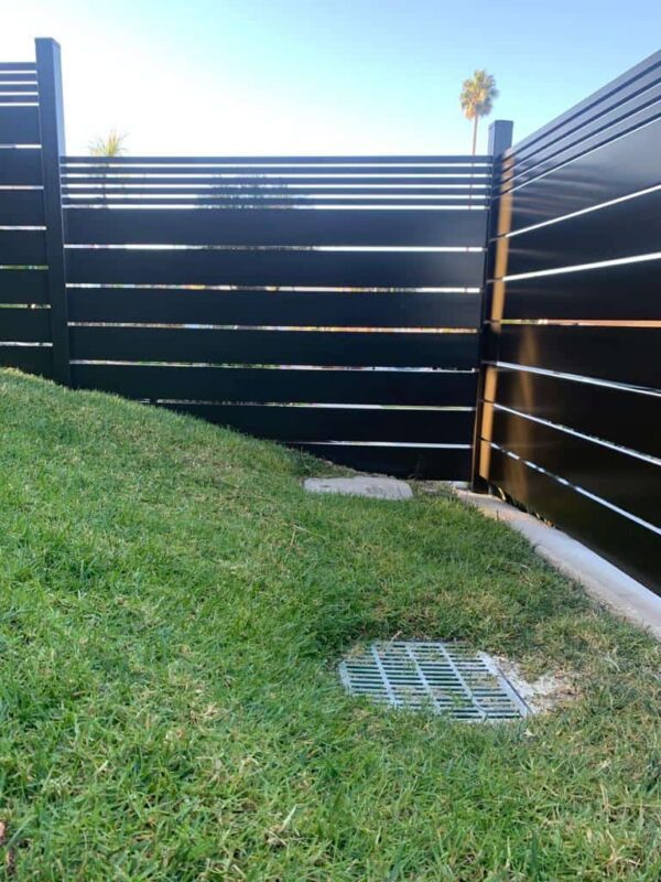 Brown Aluminum fence