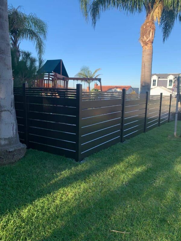 Brown Aluminum fence
