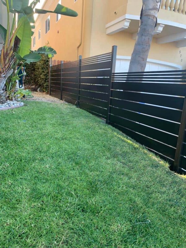 Brown Aluminum fence