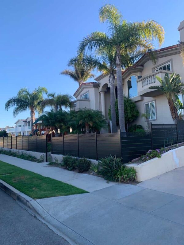 Brown Aluminum fence