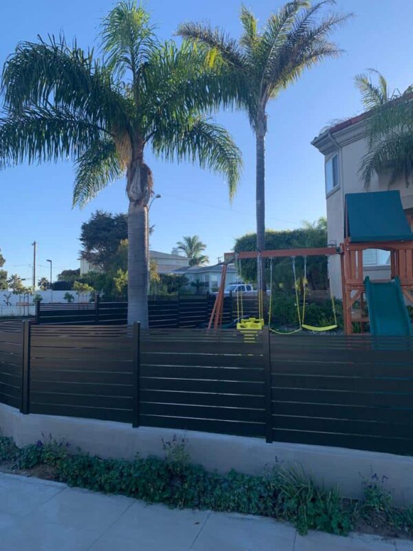 Brown Aluminum fence
