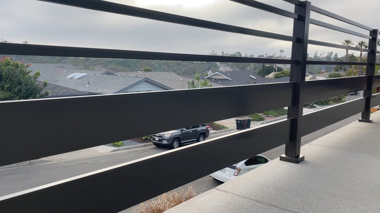 Brown Aluminum fence