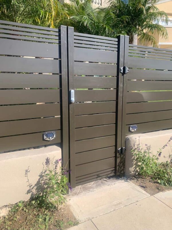 Brown Aluminum fence