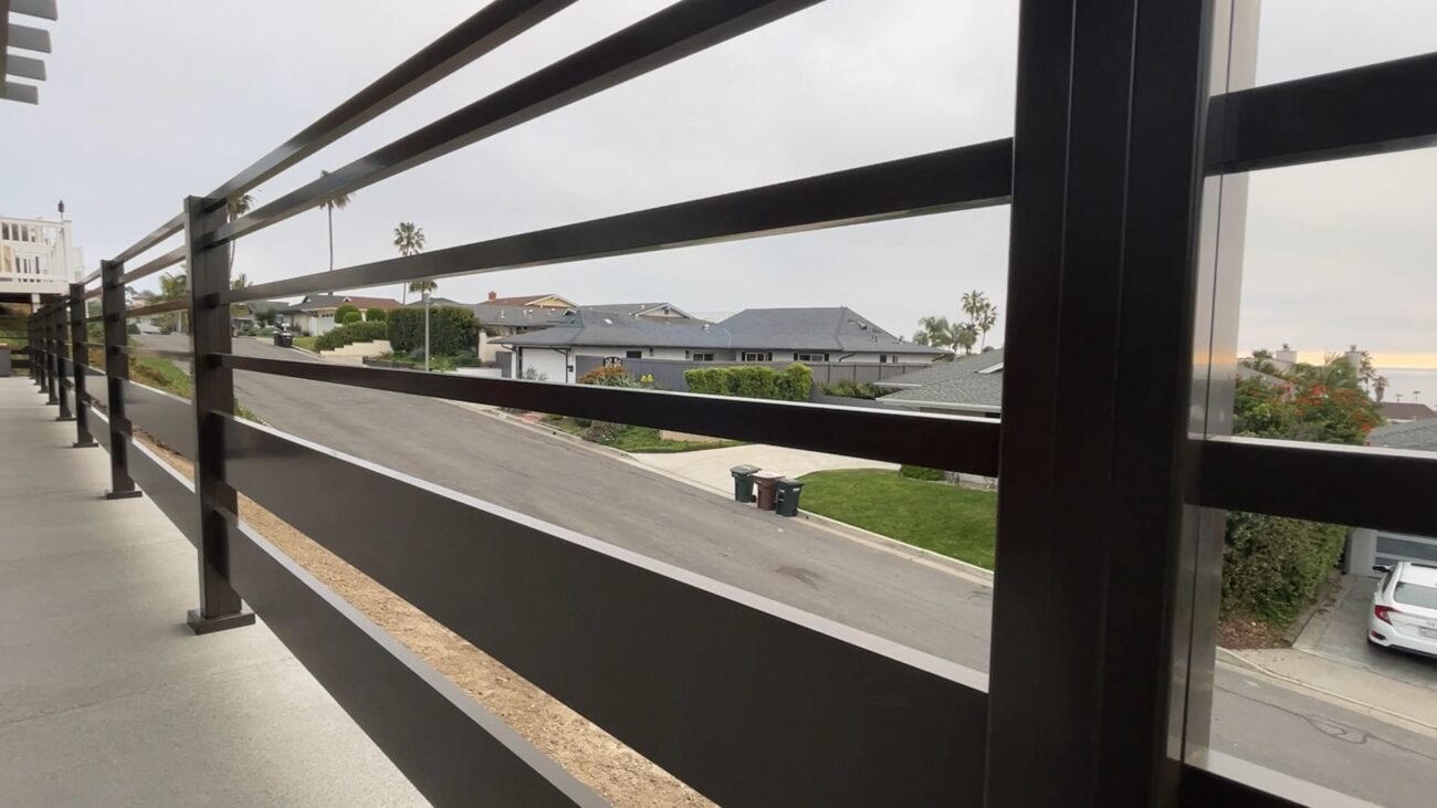 Brown Aluminum fence