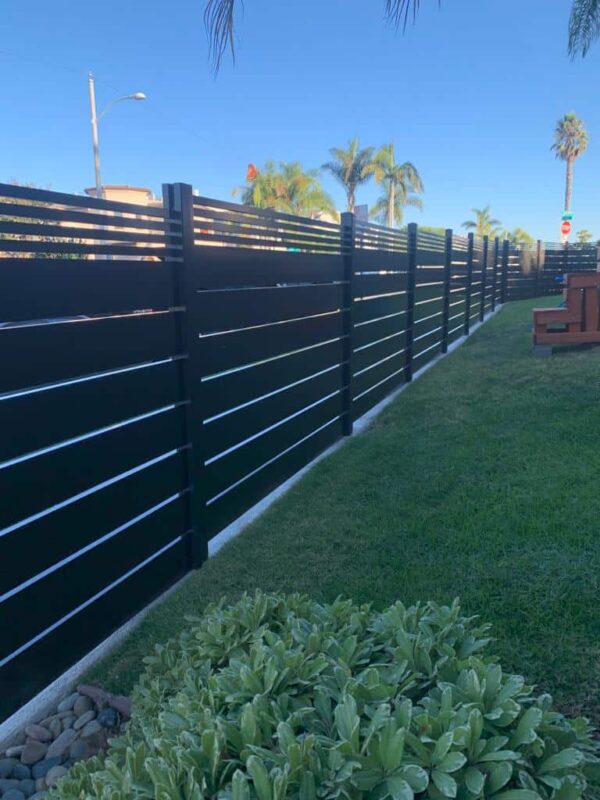 Brown Aluminum fence