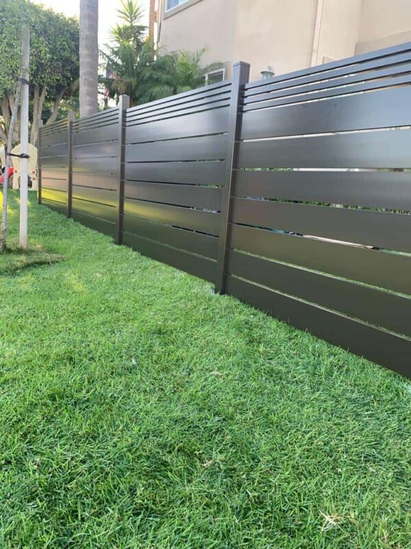 Brown Aluminum fence