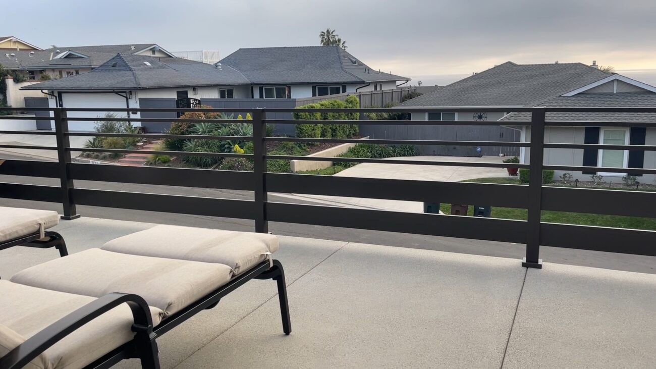 Brown Aluminum fence