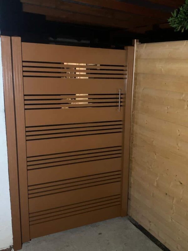 Brown Horizontal Slat gate