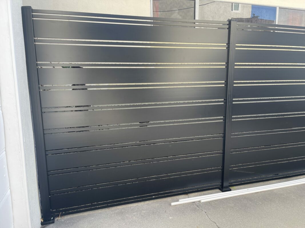 Dark grey Aluminum fence