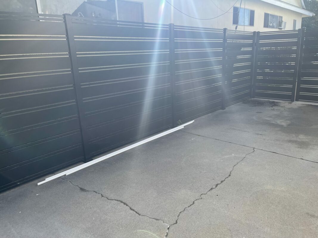 Dark grey Aluminum fence