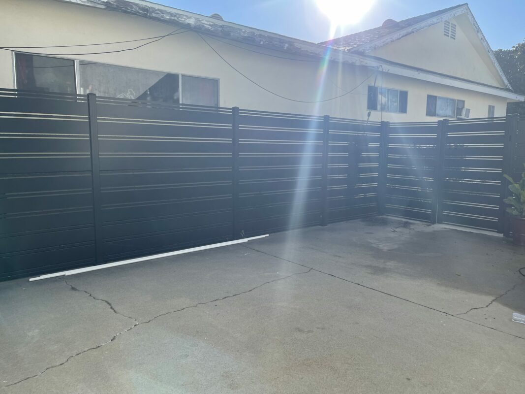Dark grey Aluminum fence