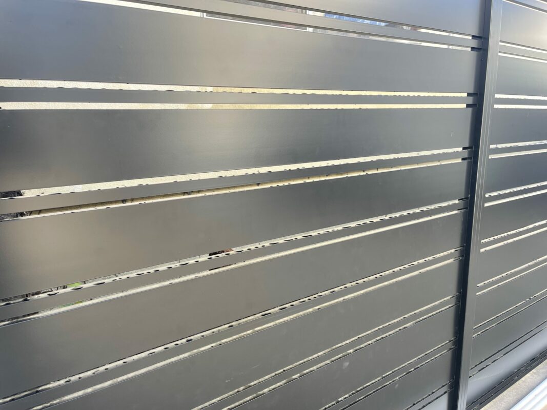 Dark grey Aluminum fence