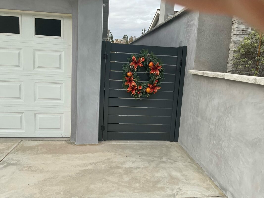Dark grey Aluminum side gates