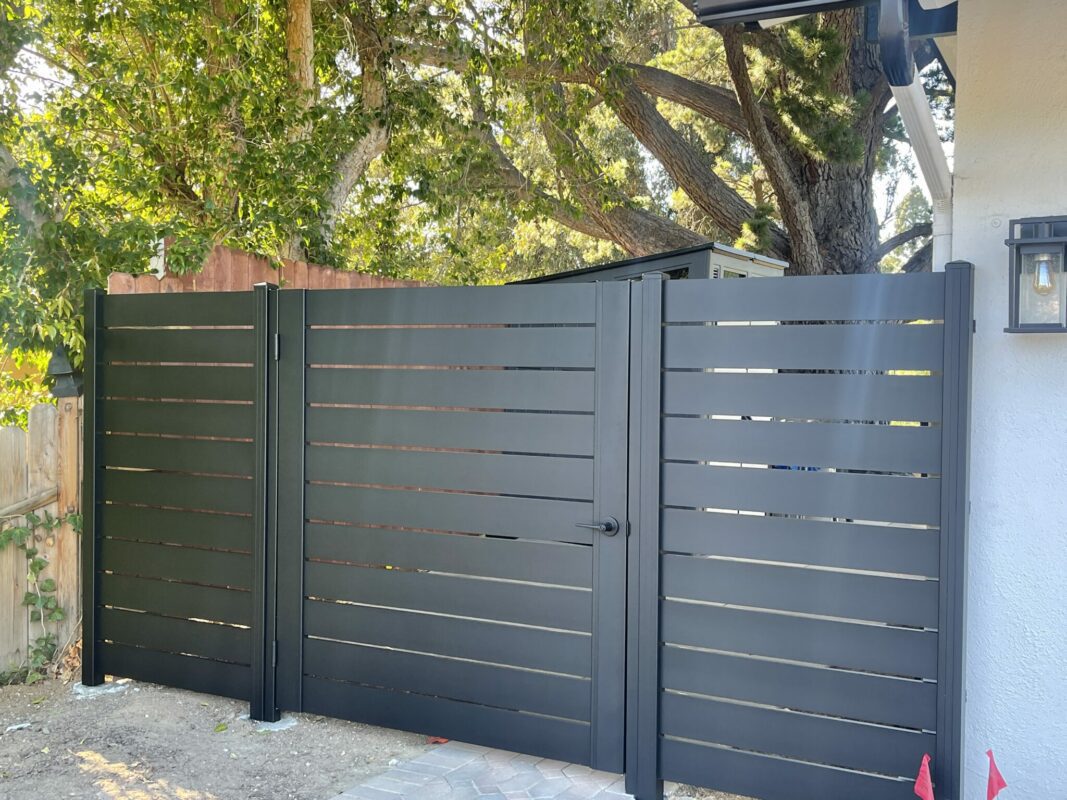 Black Aluminum side gate and panel in Camarillo