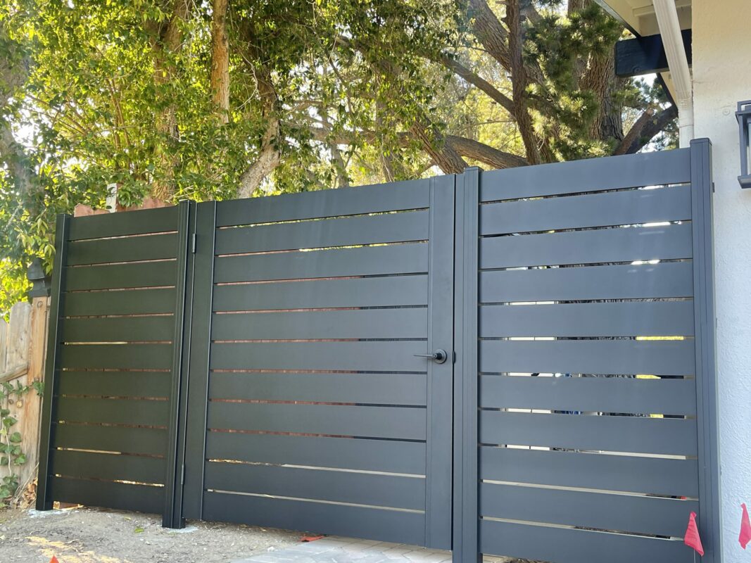 Black Aluminum side gate and panel in Camarillo