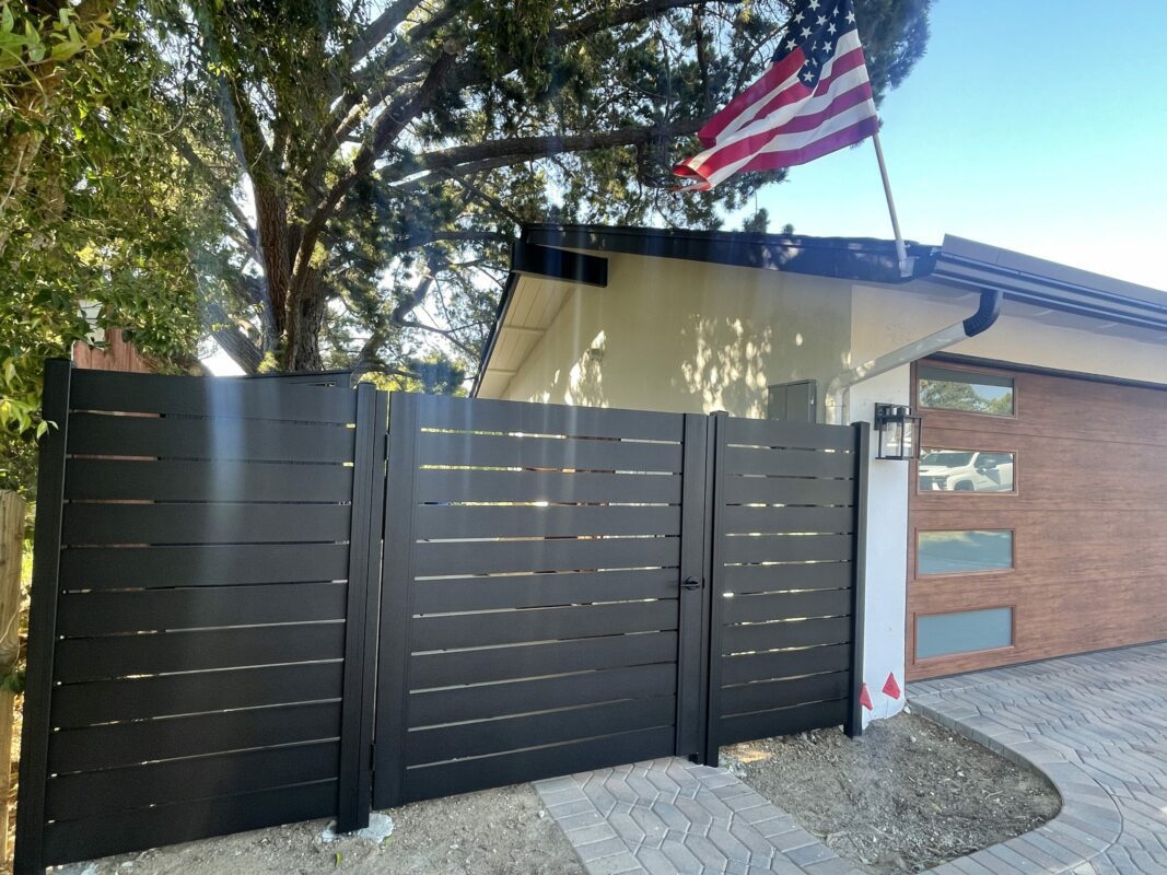 Black Aluminum side gate and panel in Camarillo