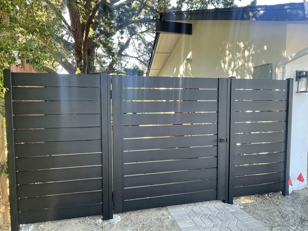 Black Aluminum side gate and panel in Camarillo