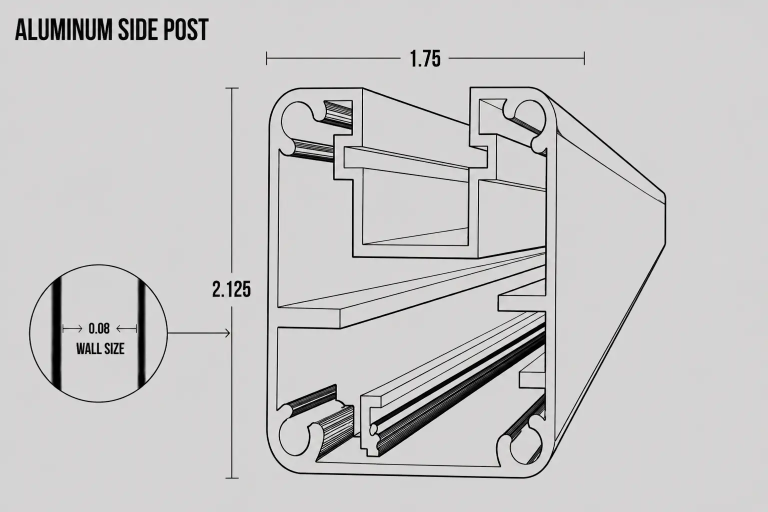 Aluminum Side Post