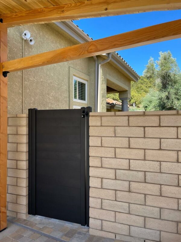 Black Aluminum pedestrian gate