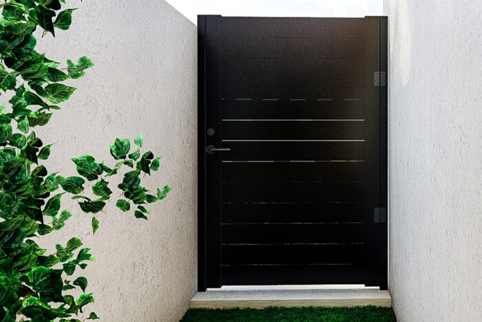 aluminum gate kit NY - black - back