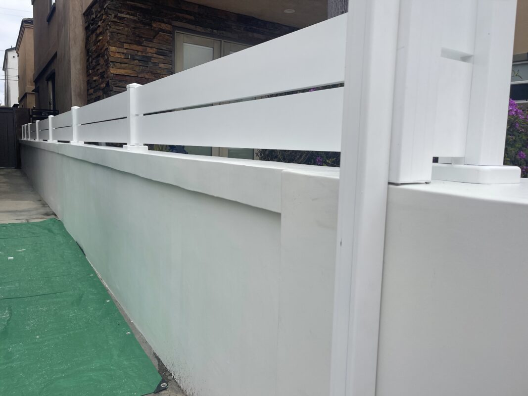 White aluminum wall topper in Huntington Beach 4