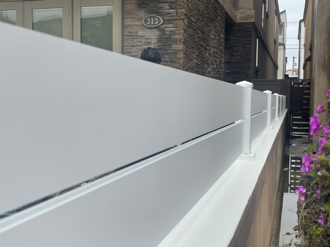 White aluminum wall topper in Huntington Beach 6