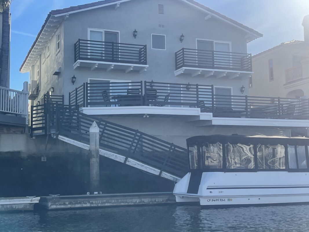 Aluminum railing on the harbor in Oxnard, CA 93035