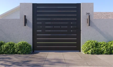 Black 6x6 LA Single swing gate