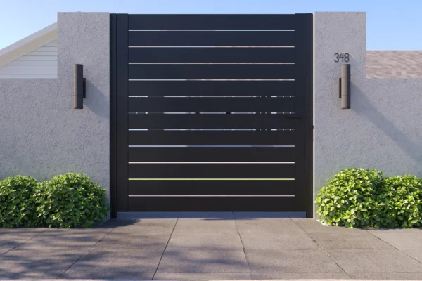 Black 6x6 LA Single swing gate