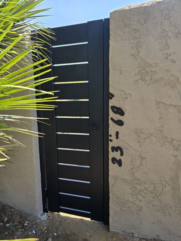 Inside view of Pedestrian Gate installed to existing perimeter walls