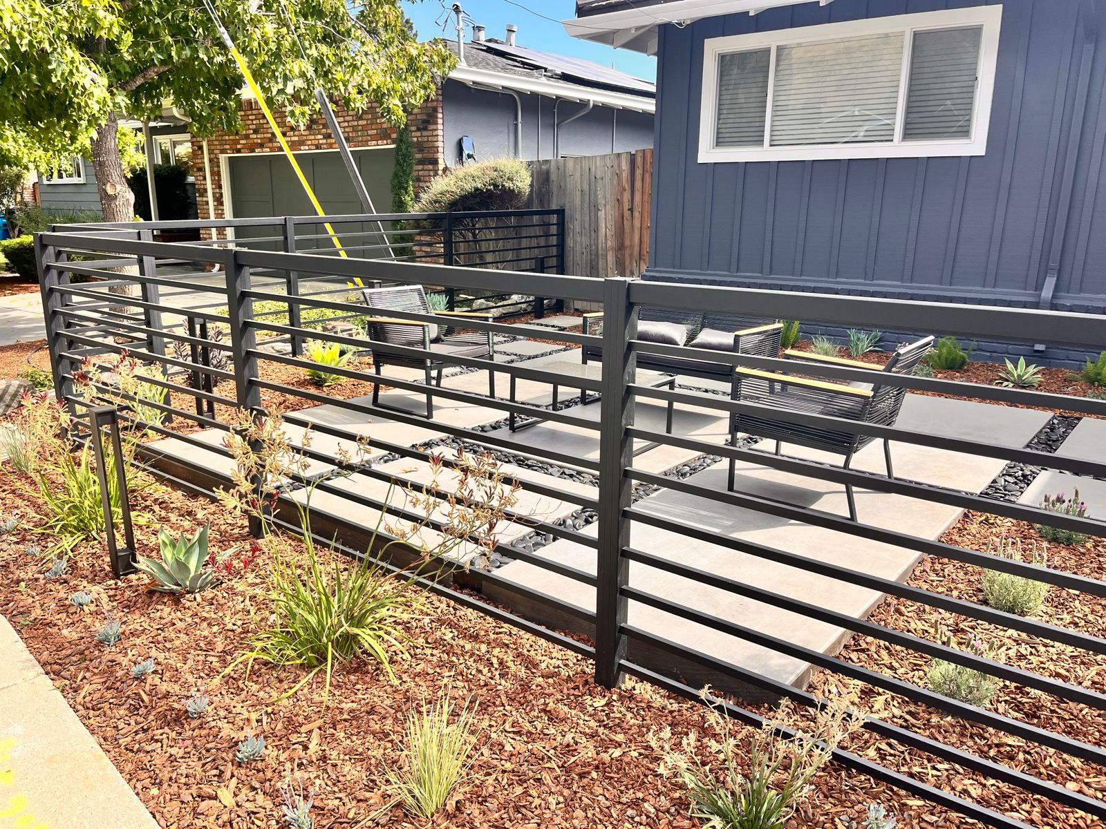 Fence With A Top Rail Black In San Carlos CA 94070 Alumission Fence With A Top Rail Black In San Carlos CA 94070 Alumission