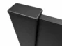 In line Post Cap Two channel Post Cap Black