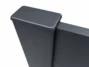 In line Post Cap Two channel Post Cap Dark Gray