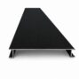 6 inch aluminum snap slat profile in deep matte black powder coat