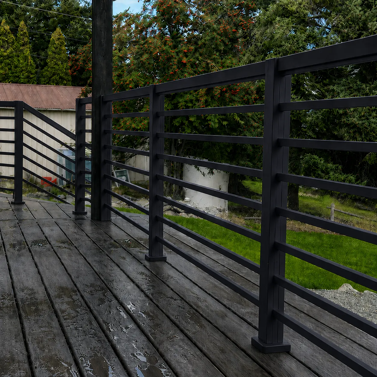 Aluminum Black Railing Kit Classic Style