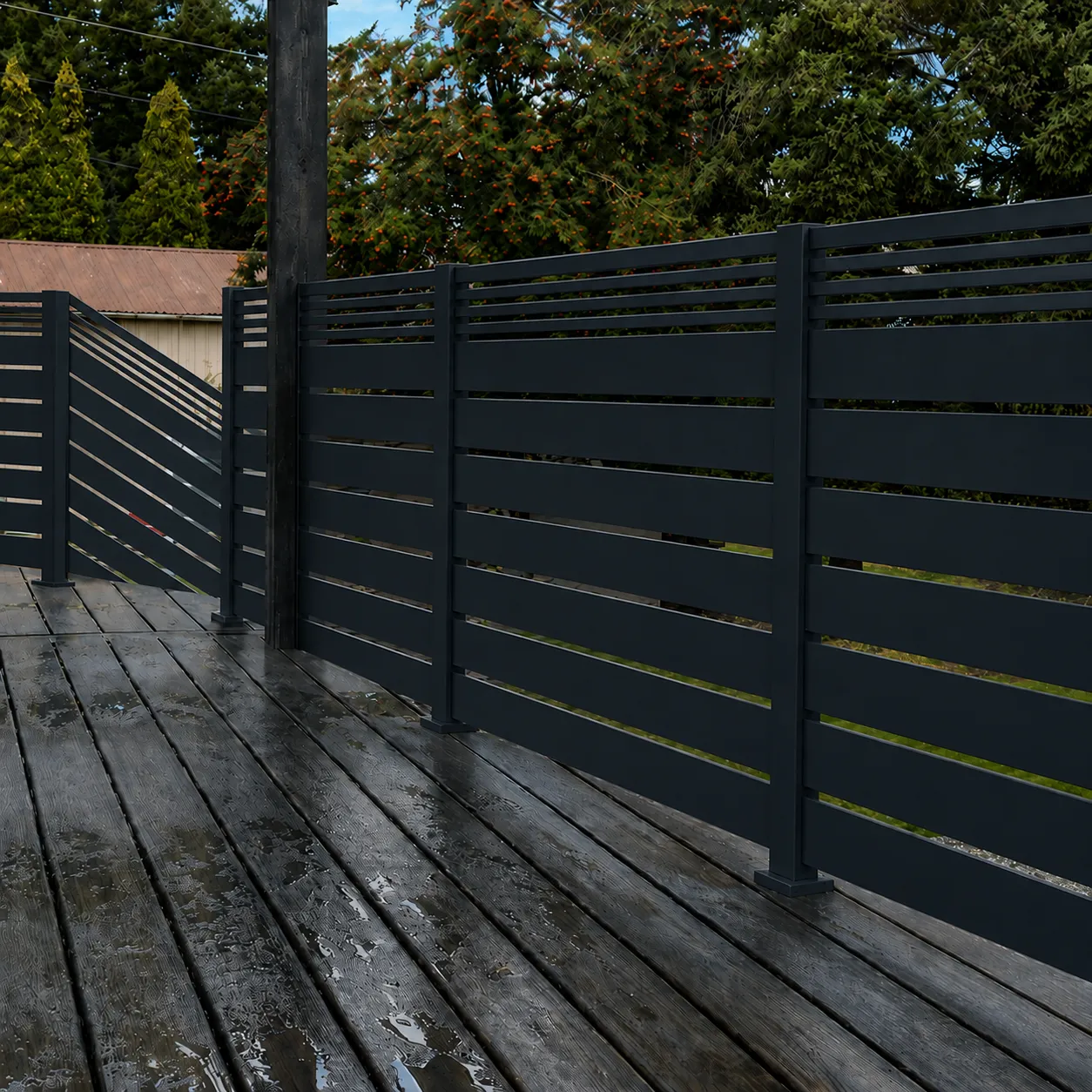 Aluminum Black Railing Kit Dallas Style