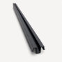 Aluminum Post Cover For Glass in Black powder-coated finish