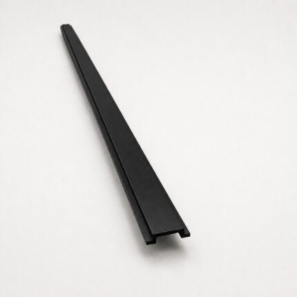 Aluminum slide side cover for gate frame in Black powder-coated finish