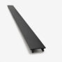 Aluminum Snap Cover For Post 2 Channels in Black powder-coated finish