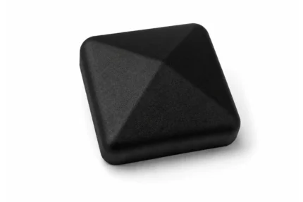 Aluminum Post Cap For 3 Channel Post in deep matte black powder-coated finish